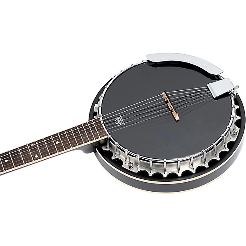 Ortega Raven Series OBJE356-SBK-L Left-Handed 6-String Banjo Black