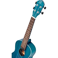 Ortega Earth Series RUOCEAN-L Left-Handed Concert Ukulele Aqua Blue