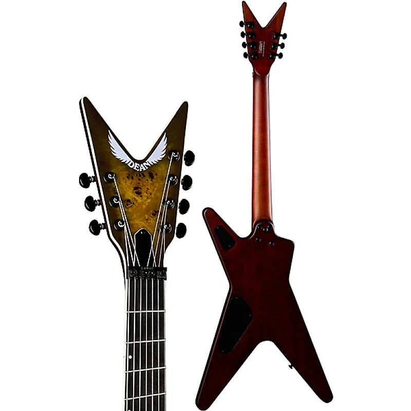 Dean ML Select 7-String Multi-Scale With Kahler Electric Guitar Satin Natural Black Burst