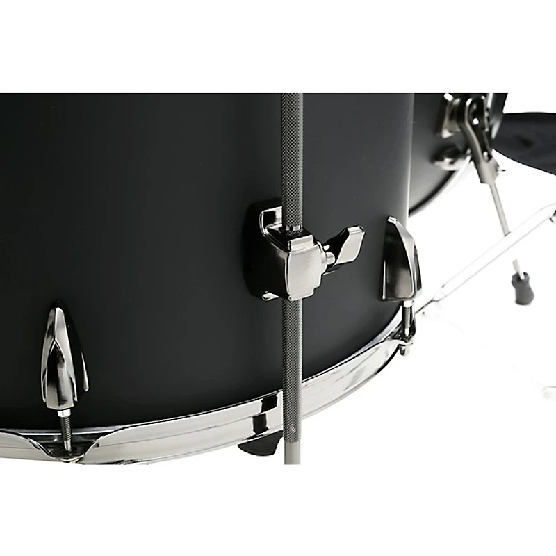 TAMA Imperialstar 5-Piece Complete Drum Set With 22 in. Bass Drum and Meinl HCS Cymbals Blacked Out Black
