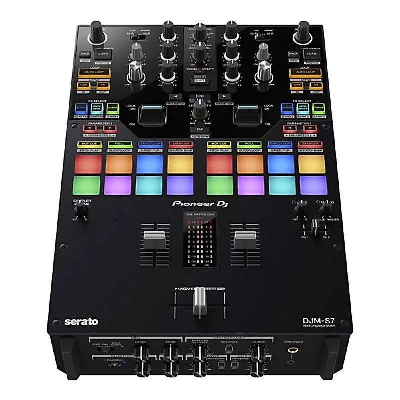 Pioneer DJ DJM-S7 2-Channel Battle Mixer for Serato DJ & rekordbox With Performance Pads