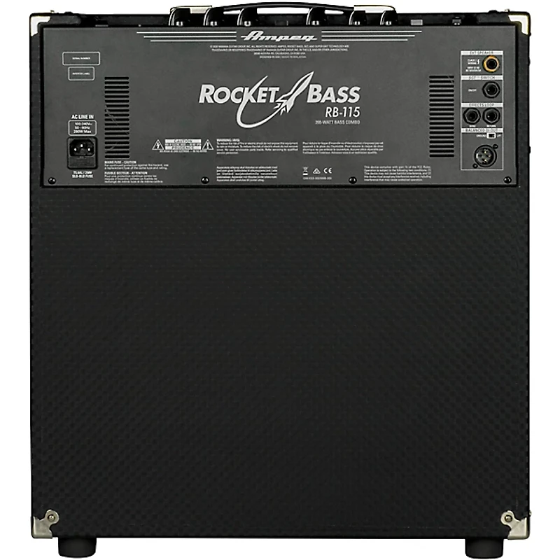 Ampeg Rocket Bass RB-115 200W 1x15" Bass Combo Amplifier - Black and Silver