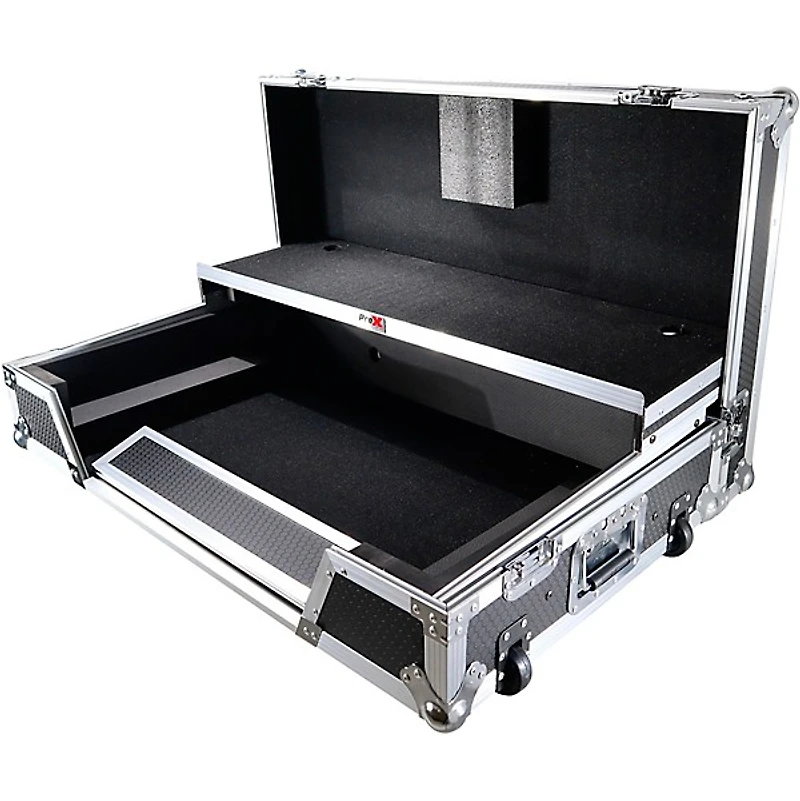ProX XS-XDJXZ WLT Flight Case for Pioneer DJ XDJ-XZ With Glide Sliding Laptop Shelf and Wheels