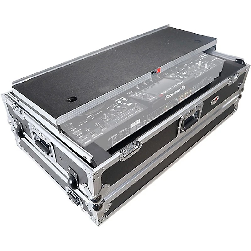 ProX XS-XDJXZ WLT Flight Case for Pioneer DJ XDJ-XZ With Glide Sliding Laptop Shelf and Wheels