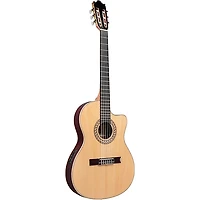 Ibanez GA Series GA34STCE Thinline Solid Top Classical Acoustic-Electric Guitar Natural