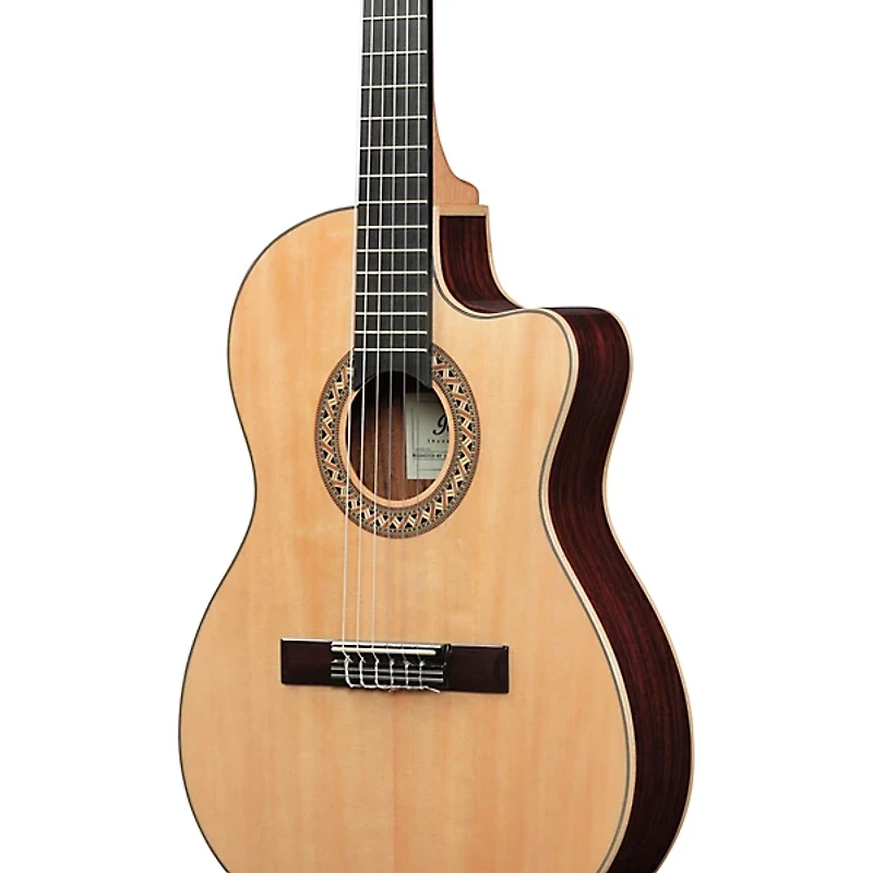 Ibanez GA Series GA34STCE Thinline Solid Top Classical Acoustic-Electric Guitar Natural