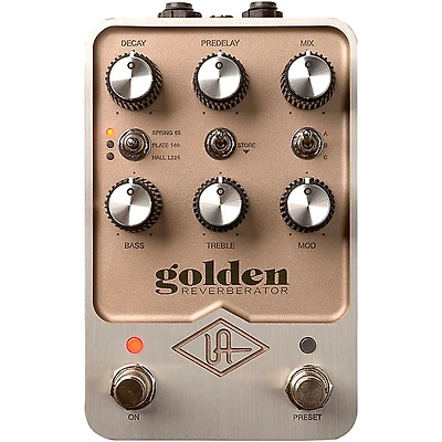 Universal Audio UAFX Golden Reverberator Effects Pedal - Gold