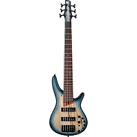 Ibanez SR606E 6-String Electric Bass Guitar - Cosmic Blue Starburst Flat