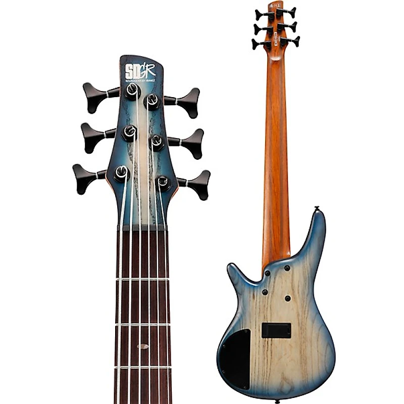 Ibanez SR606E 6-String Electric Bass Guitar - Cosmic Blue Starburst Flat