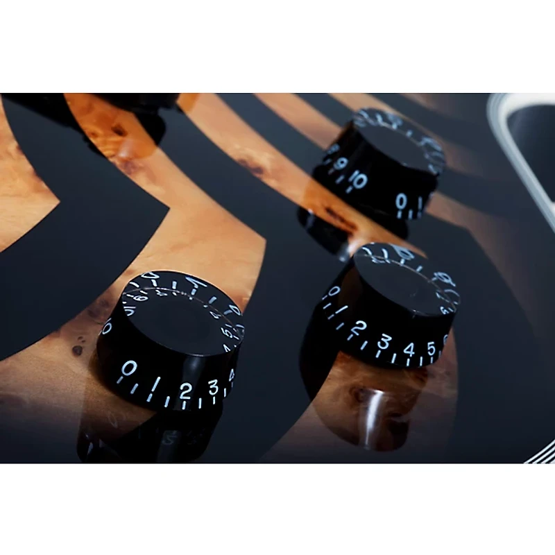 Wylde Audio Odin Grail 6-String Electric Guitar Orange With Black Buzz Saw Graphic Charcoal Burst