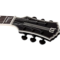 Wylde Audio Odin Grail 6-String Electric Guitar Orange With Black Buzz Saw Graphic Charcoal Burst