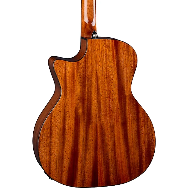 Luna Gypsy Acoustic-Electric Guitar Black/White Ebony