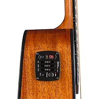 Luna Gypsy Acoustic-Electric Guitar Black/White Ebony