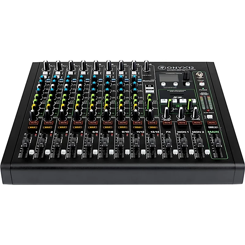 Mackie Onyx12 12-Channel Premium Analog Mixer With Multi-Track USB and Bluetooth