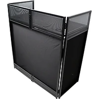 ProX XF-VISTABLMK2 Vista DJ Booth Facade Table Station With White and Black Scrim Kit and Padded Travel Bag