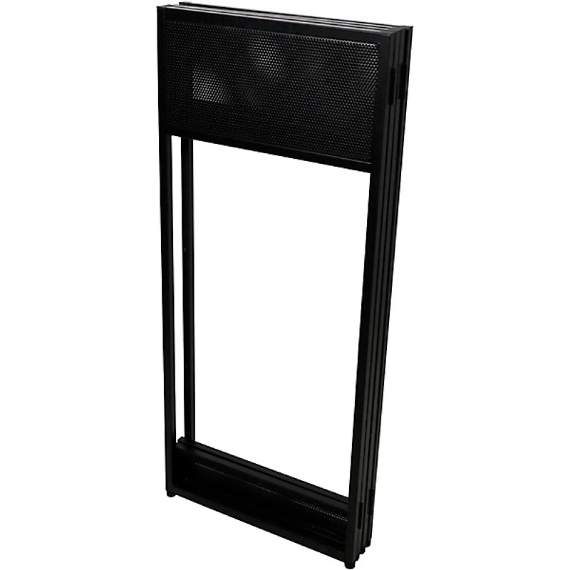 ProX XF-VISTABLMK2 Vista DJ Booth Facade Table Station With White and Black Scrim Kit and Padded Travel Bag