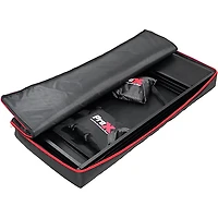 ProX XF-VISTABLMK2 Vista DJ Booth Facade Table Station With White and Black Scrim Kit and Padded Travel Bag