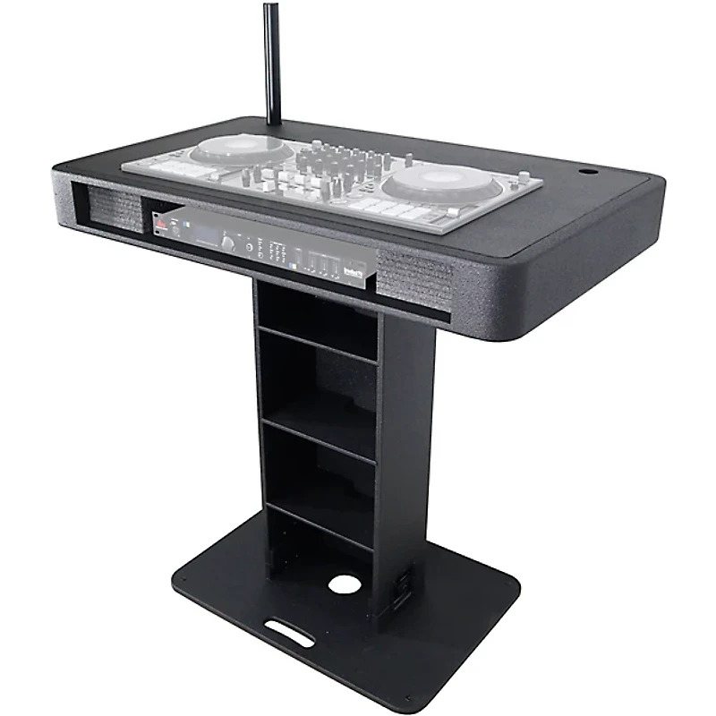 ProX Control Tower DJ Podium Stand for Pioneer DDJ-REV7, XDJ-AZ, FLX10, RANE Four Black Finish