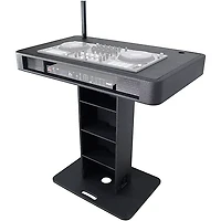 ProX Control Tower DJ Podium Stand for Pioneer DDJ-REV7, XDJ-AZ, FLX10, RANE Four Black Finish