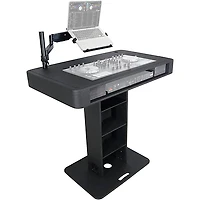 ProX Control Tower DJ Podium Stand for Pioneer DDJ-REV7, XDJ-AZ, FLX10, RANE Four Black Finish