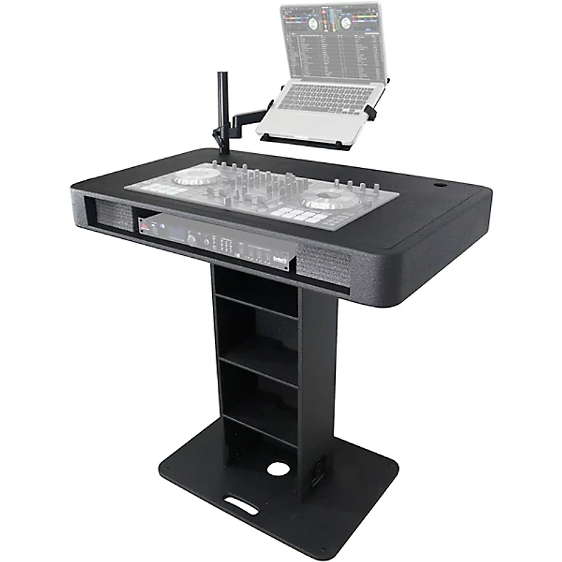 ProX Control Tower DJ Podium Stand for Pioneer DDJ-REV7, XDJ-AZ, FLX10, RANE Four Black Finish