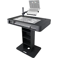 ProX Control Tower DJ Podium Stand for Pioneer DDJ-REV7, XDJ-AZ, FLX10, RANE Four Black Finish