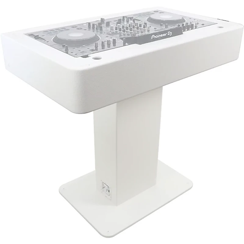 ProX Control Tower 2U DJ Podium Stand With 2x Travel Case for Pioneer XDJ-XZ, DDJ-1000 SRT, DDJ-SZ2, and DDJ SX-3, White Finish