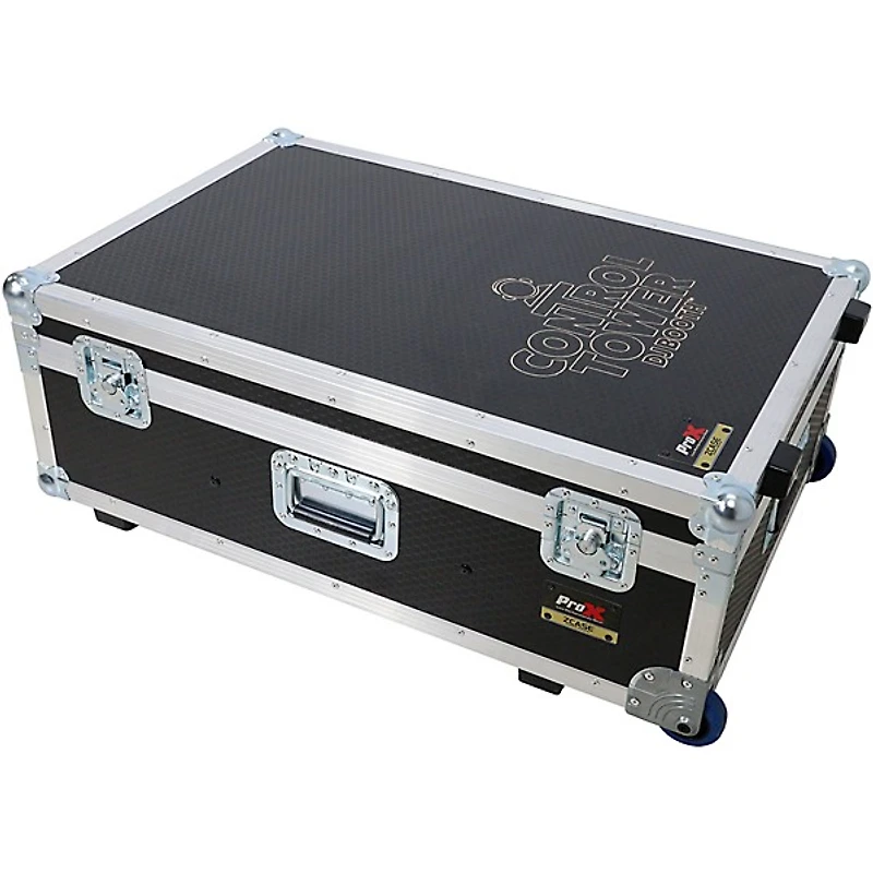 ProX Control Tower 2U DJ Podium Stand With 2x Travel Case for Pioneer XDJ-XZ, DDJ-1000 SRT, DDJ-SZ2, and DDJ SX-3, White Finish