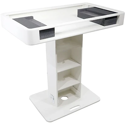 ProX Control Tower DJ Podium Stand for DDJ-REV7, XDJ-AZ, FLX10, RANE Four White Finish