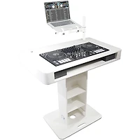 ProX Control Tower DJ Podium Stand for DDJ-REV7, XDJ-AZ, FLX10, RANE Four White Finish