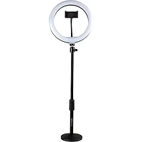 Gator 10" LED Desktop Ring Light Stand With Phone Holder and Compact Weighted Base