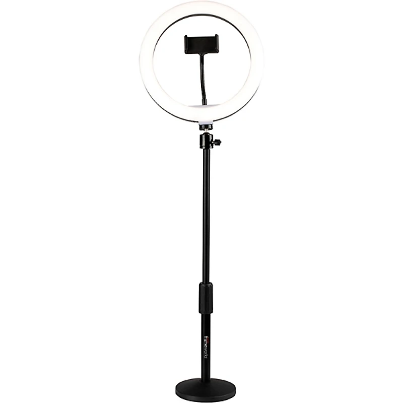 Gator 10" LED Desktop Ring Light Stand With Phone Holder and Compact Weighted Base