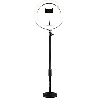 Gator 10" LED Desktop Ring Light Stand With Phone Holder and Compact Weighted Base