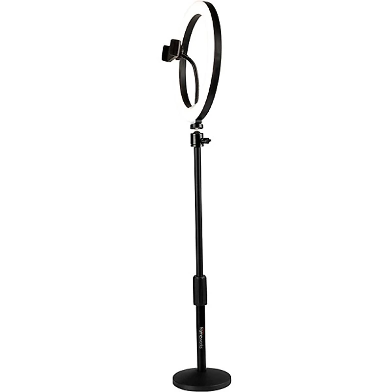 Gator 10" LED Desktop Ring Light Stand With Phone Holder and Compact Weighted Base