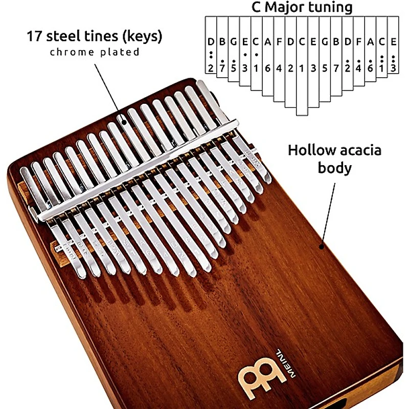 MEINL Sonic Energy 17 Note Wah-Wah Kalimba Acacia