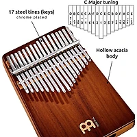 MEINL Sonic Energy 17 Note Wah-Wah Kalimba Acacia