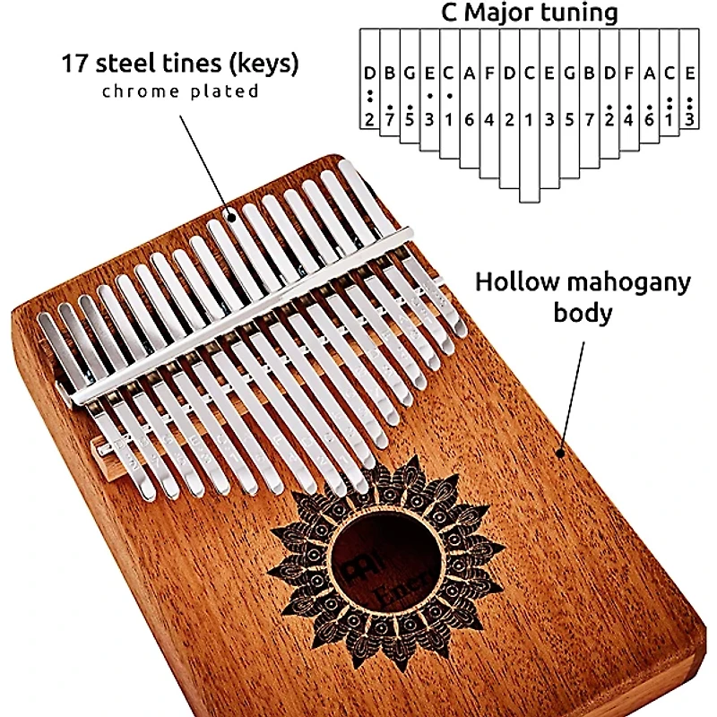 MEINL Sonic Energy 17-Note Soundhole Kalimba -