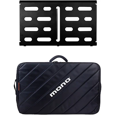 MONO Pedalboard Medium, Black and Tour Accessory Case 2.0, Black