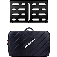 MONO Pedalboard Medium, Black and Tour Accessory Case 2.0, Black