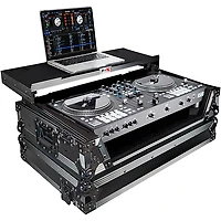 ProX Flight Case for RANE ONE MKII Dj Controller W-Sliding Laptop Shelf & Wheels| Black on Black
