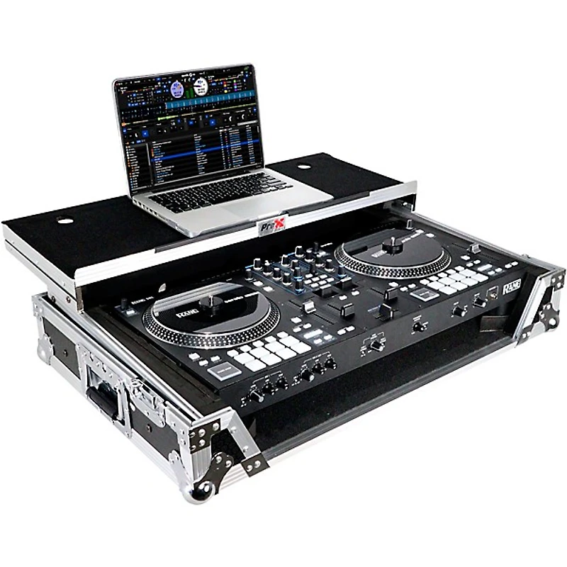ProX Flight Case for RANE ONE MKII DJ Controller with Sliding Laptop Shelf, 1U Rack and Wheels