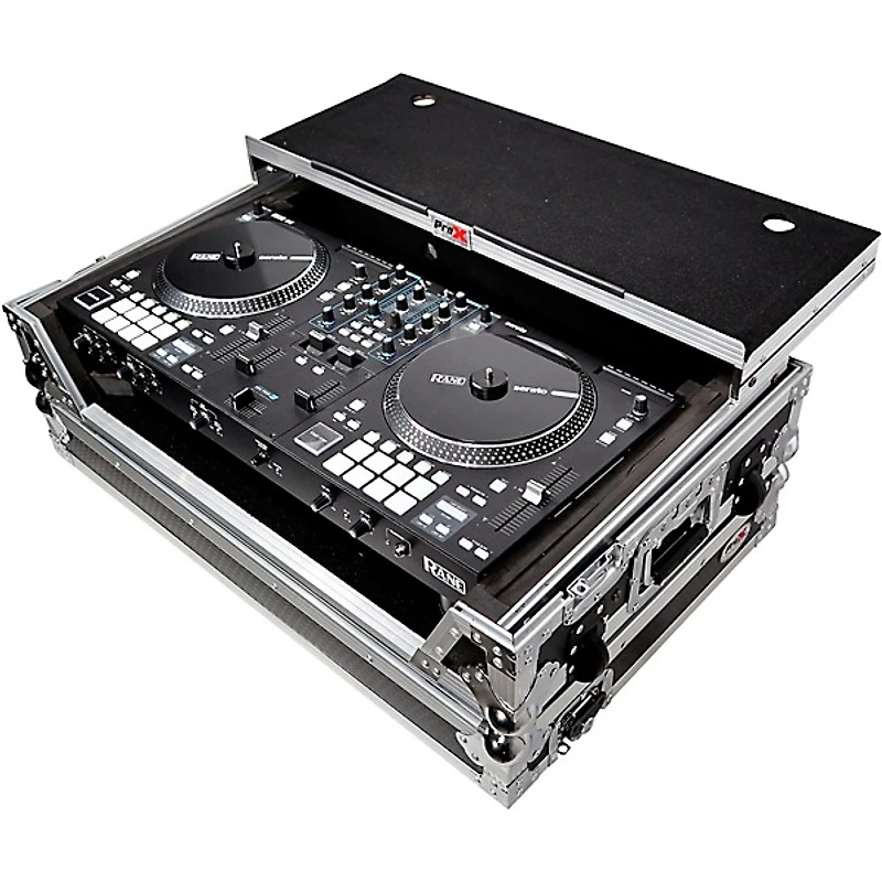 ProX Flight Case for RANE ONE MKII DJ Controller with Sliding Laptop Shelf, 1U Rack and Wheels