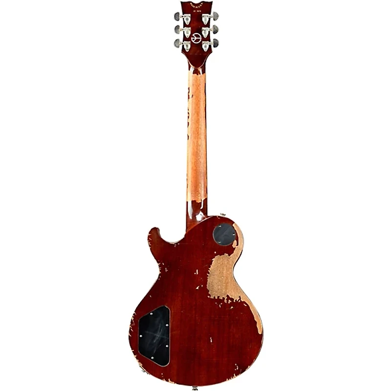 Dean USA Leslie West Tattered and Torn Signature Electric Guitar Transparent Brazilia