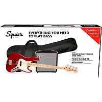 Squier Affinity Jazz Bass Limited-Edition Pack With Fender Rumble 15W Bass Combo Amp -