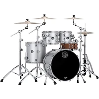 Mapex Saturn Evolution Rock Birch 4-Piece Shell Pack With 22" Bass Drum - Iridium Silver