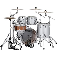 Mapex Saturn Evolution Rock Birch 4-Piece Shell Pack With 22" Bass Drum - Iridium Silver