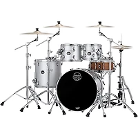 Mapex Saturn Evolution Rock Birch 4-Piece Shell Pack With 22" Bass Drum - Iridium Silver