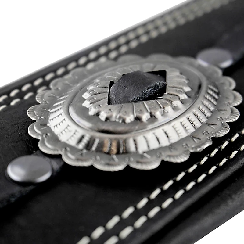 RICHTER Springbreak I Concho Guitar Strap Black/Old Nickel 2.76 in.