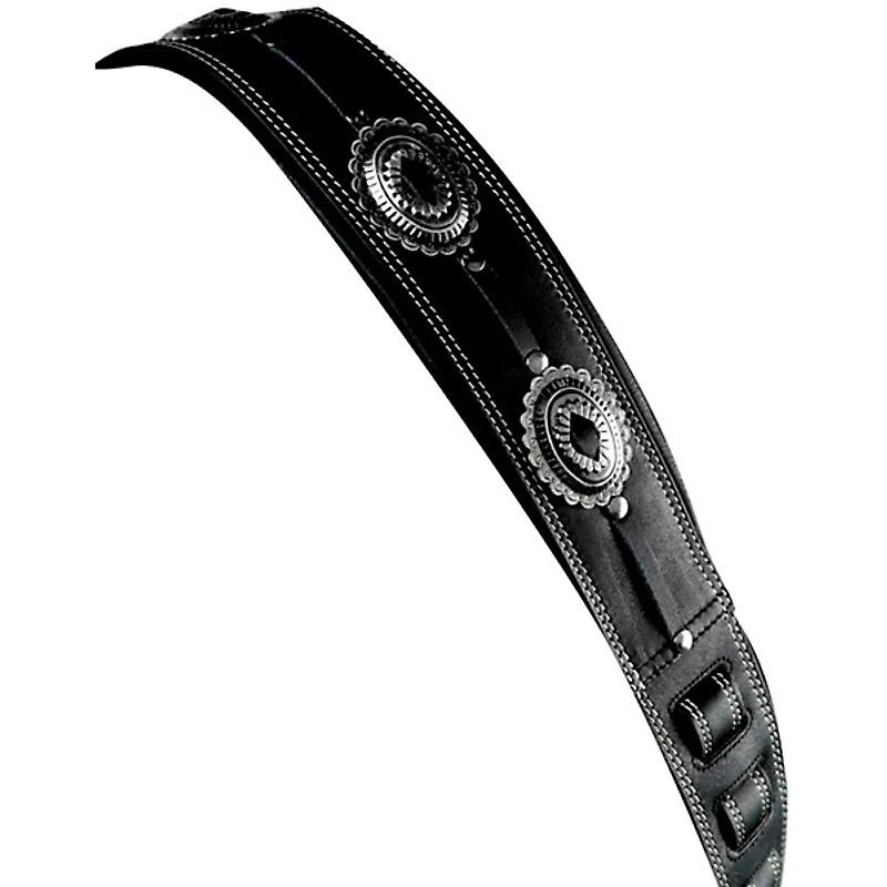 RICHTER Springbreak I Concho Guitar Strap Black/Old Nickel 2.76 in.