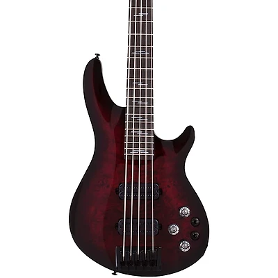 Schecter Guitar Research Omen Elite-5 5-String Electric Bass Black Cherry Burst